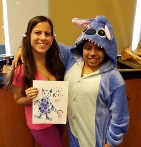Character Tuesday was a big hit with many students dressing up as their favorite figures from books, TV, movies, and more. Boo from Monsters Inc and Stitch from Lilo and Stitch were some of the few creative costumes that students came in with. Photo by Markella Giannakopoulos.