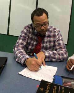 Mr.Gardner has been a math teacher for 12 years with a passion for it. All though his dream of being a NBA player died early from his height, he couldn’t imagine doing anything other than teaching. Picture by Jaclyn Thompson.