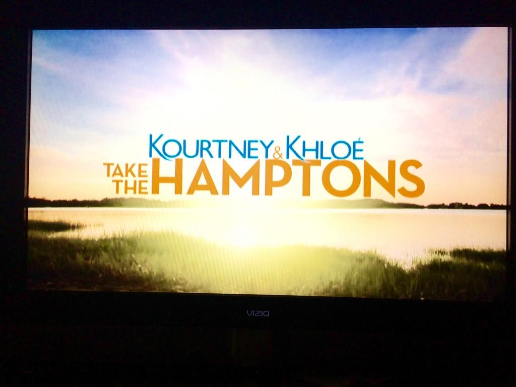 'Kourtney & Khloé Take the Hamptons' Introduction displays a summer campfire theme that portrays a great Hampton's mood with an orange sunset in the backround. Picture by Madeline Heinsen.