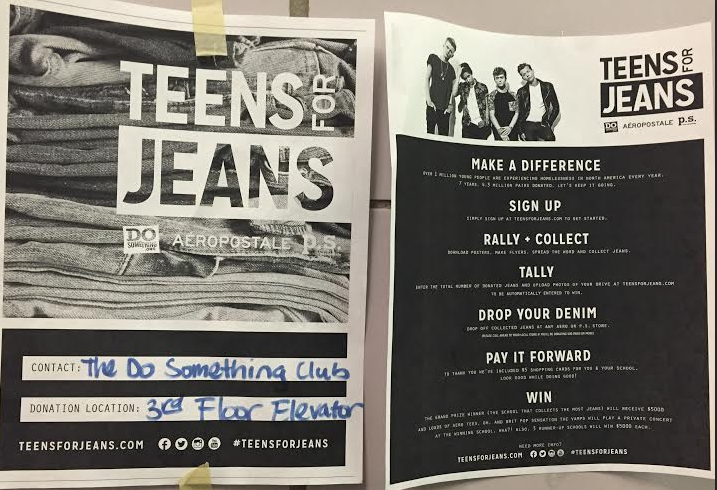 Teens for Jeans is back, and the DoSomething club needs your help and support. There are boxes located at the elevators on each floor where you can place your jeans to help clothe people who are less fortunate and protect them from the brutal and these harsh weather conditions. There are benefits from donating to this cause, like jeans day passes and coupons, so go donate your jeans. Photo by Michelle Psaltakis