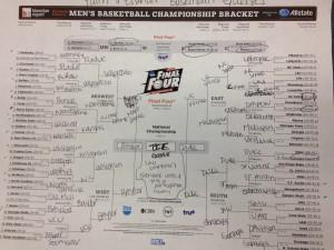 March Madness brackets predict the top picks for this year's NCAA Tournament. Photo by Faith Chojar.