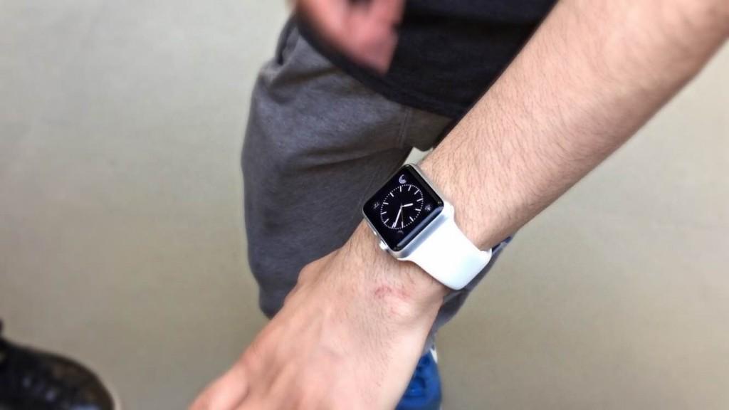 The Apple Watch Sport, 38 mm with white sport band. Its comfortable, and has a great feel toward its design. Photo Taken by Abhishek Singh