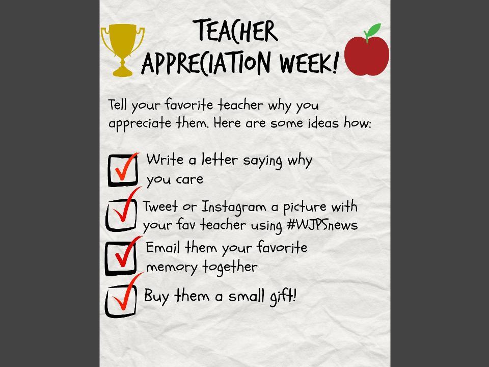 Time to Appreciate the Things Teachers Do