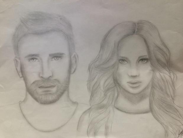 Two celebrities voted most attractive Jennifer Lawrence and Chris Evans. It seems that attractive people happen to have advantages in the social aspect of life because people tend to want to talk to them more. People think that unattractive people are weird and dirty and they don’t want those words to associate with their own image. Drawn by Kelly Leem.