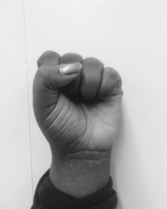 "Another February.  You’ll point your finger to the oppressors … Another unarmed black man just sitting there". Photo attributed to Rawlanda Hinds.