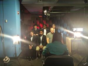 WJPS was given the privileged of representing the school on a panel with Channel 1 news. The purpose of the panel was to discuss whether the presidential candidates responses with the others was a form of bullying. Photo attributed to Kim K. 