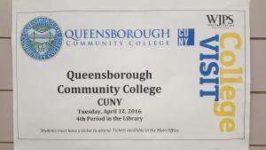Queens Community College [QCC] and SUNY Oneonta are visiting the school to speak with sophomores and juniors about their colleges. Picture by Eneid Papa.