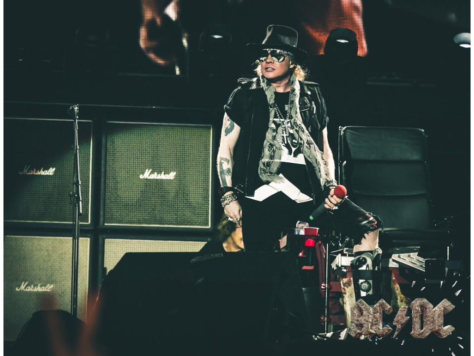 Brian Johnson, lead singer of AC/DC, will not be touring with his band on the Rock or Bust world tour. His replacement is Axl Rose, lead singer of hard rock band, Guns N’ Roses. Rose will be joining AC/DC as their lead singer. Picture attribution to Axl Rose on Twitter.
