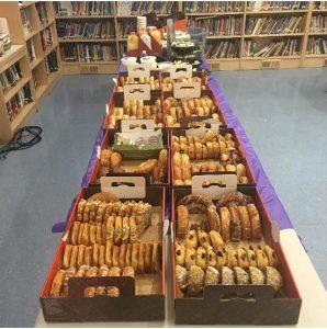 Teacher Appreciation Day was celebrated on Tuesday May 3, 2016. The PTA arranged a buffet of breakfast food such as bagels, croissants, and coffee from Panera. Photo attributed to Kay Kim.  