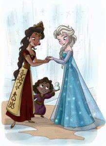 With Elsa being possibly the only Disney princess without a prince to sweep her off her feet, users on Twitter saw this as an opportunity for the Frozen character to be Disney’s first ever LGBT princess. Using the hashtag #GiveElsaAGirlfriend, people’s opinions began pouring in. Picture attribution to CupcakeGurl on Twitter.