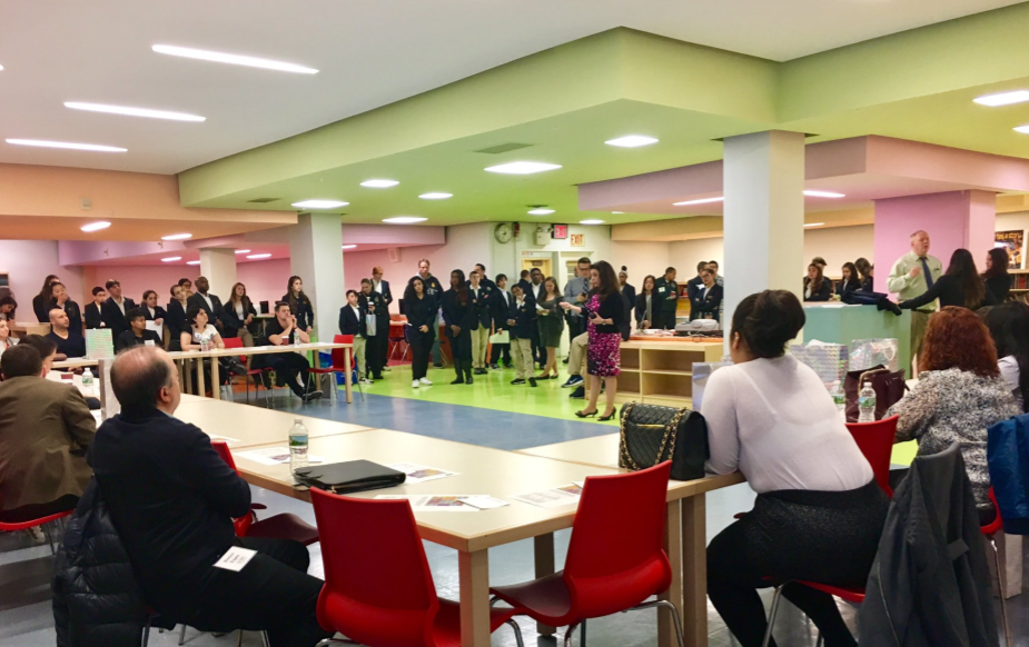 Career Day is a day where adults get to talk about their occupations to students around the school. It is always a huge success because many students end up getting internships from this annual event. Photo attribution to Nicole Yu.
