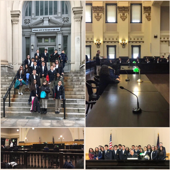 Middle schoolers of the Student Law Court went on a trip to the New York State Supreme Court in Long Island City to experience a courtroom and what happens in there. Photo attributions to Melissa Chen and Vivian Chang.