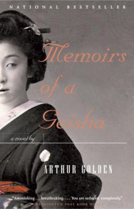 Cover page of Memoirs of Geisha written by Arthur Golden. Photo in courtesy of Barnes and Noble.