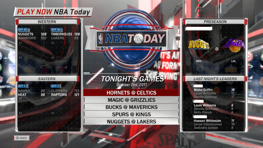 Title screen of NBA Today. Screenshot by Michael Cantelmi.