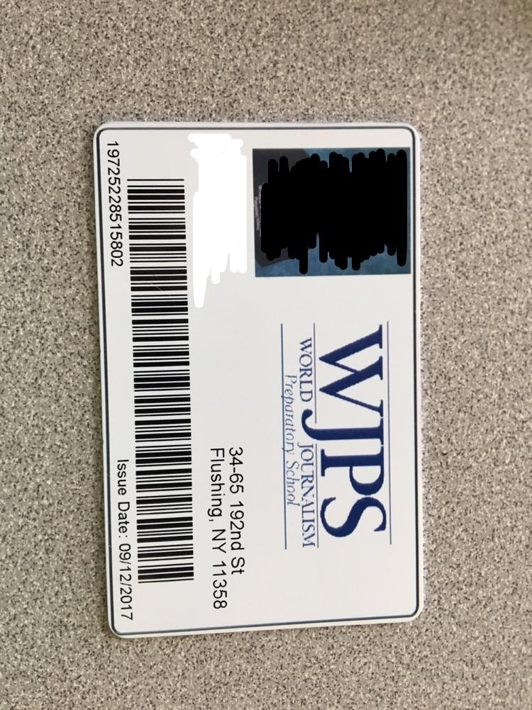Here is one of the student IDs that students will now need to go to school everyday