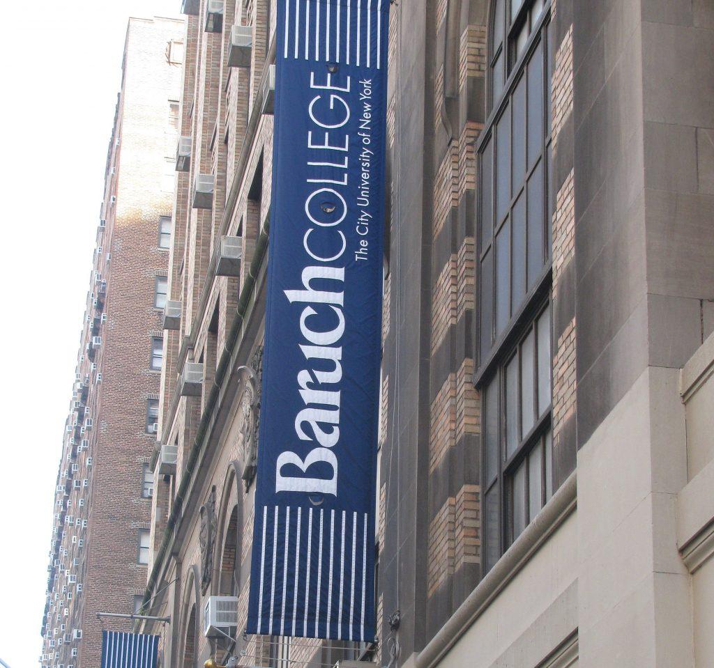 Banner+on+the+side+of+a+building+for+Baruch+College
