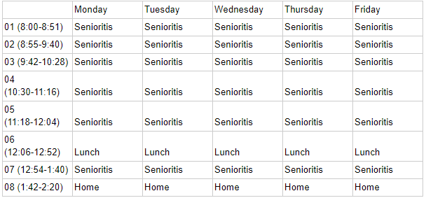 School+schedule
