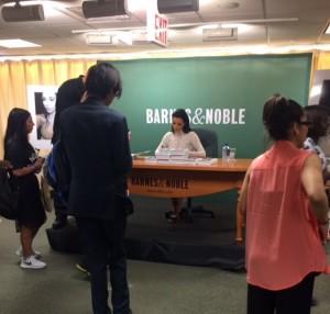 Kim Kardashian West signing copies of her recently released book "Selfish" on Fifth Ave at Barnes & Noble on May 5th.