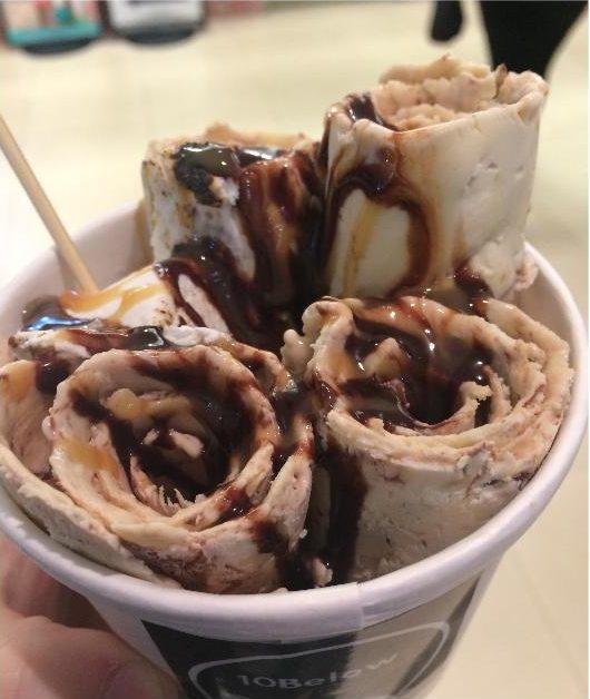 10Below Ice Cream is the first established Thai-inspired ice cream roll shop in New York.The shop is located in Main Street, Flushing, inside the Queens Crossing Mall. Photo attributed to Hannah Zeitner. 