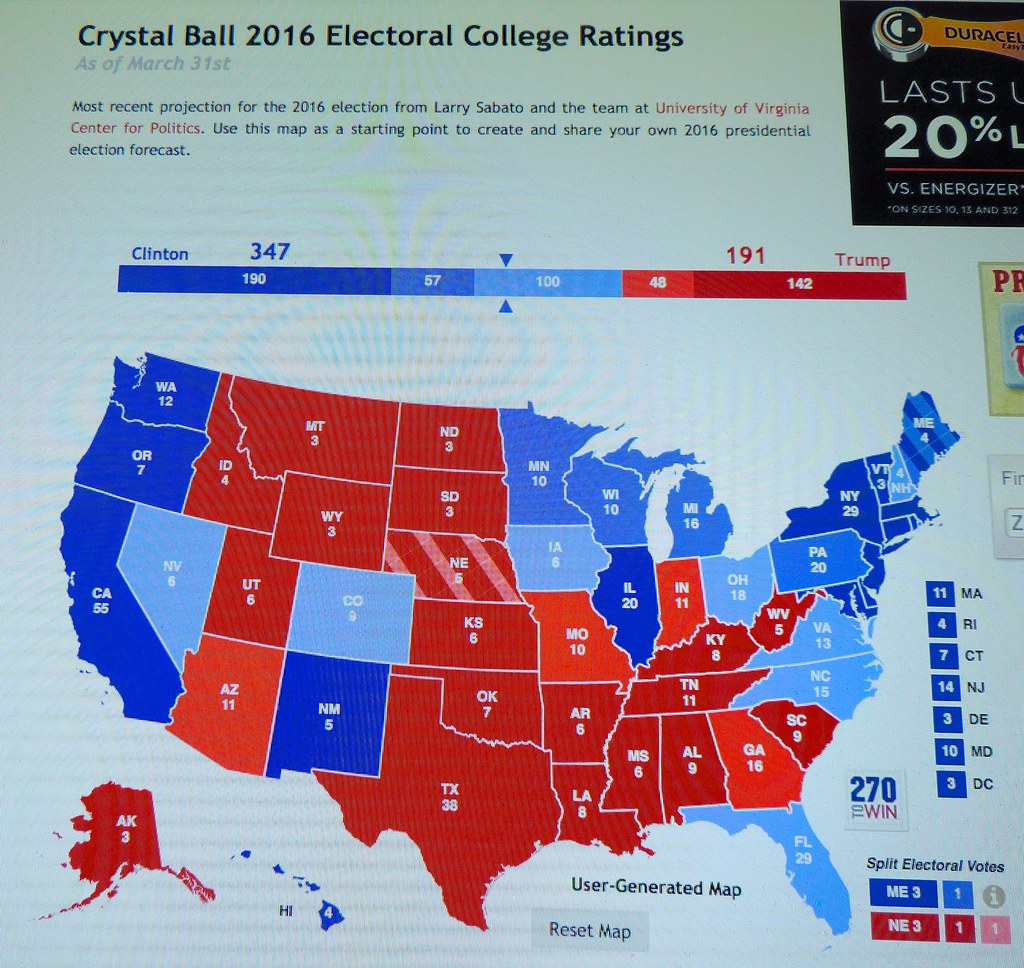 "Electoral College Ratings" by nordique is licensed under CC BY 2.0.